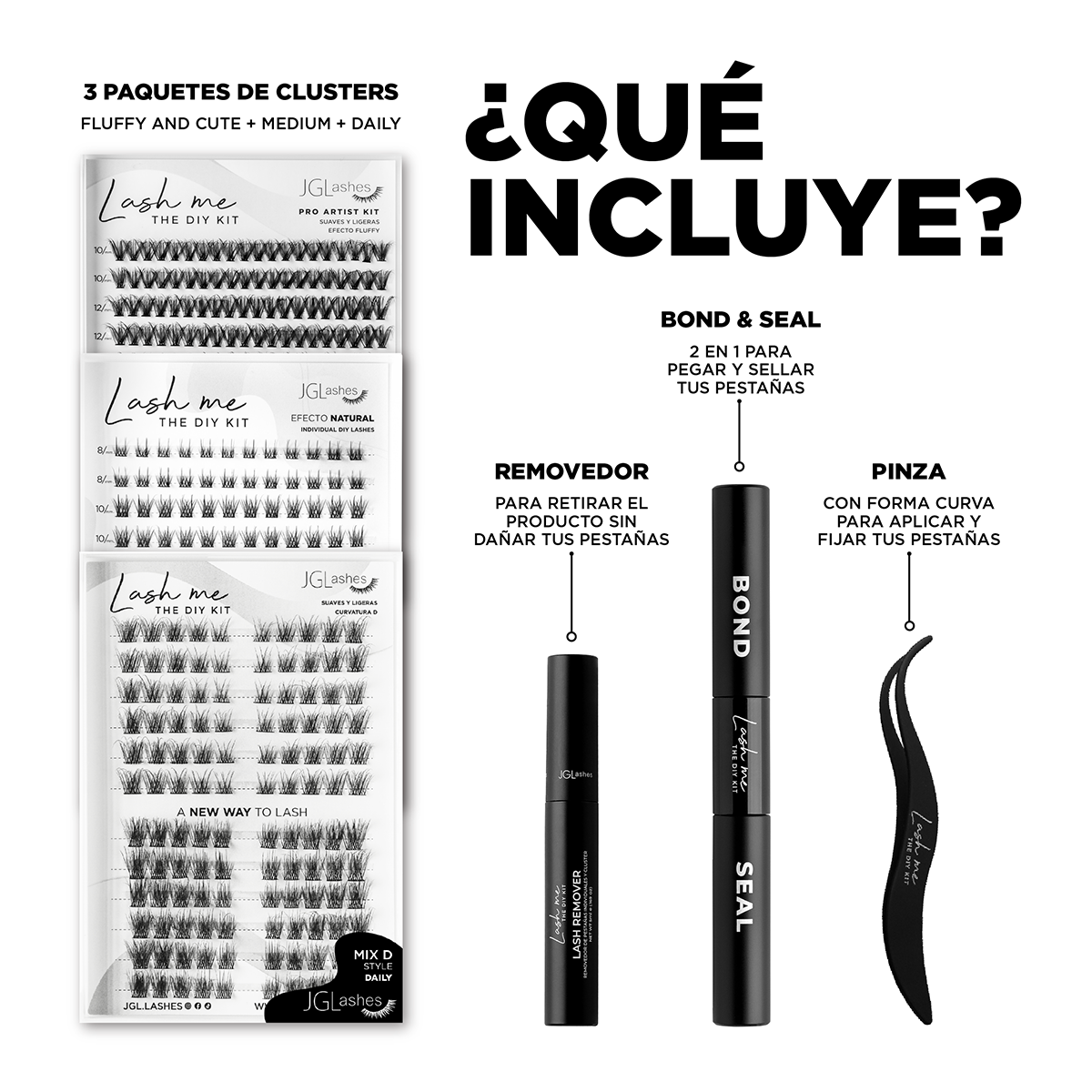 Paquete lash me - Fluffy and cute, Medium, Daily