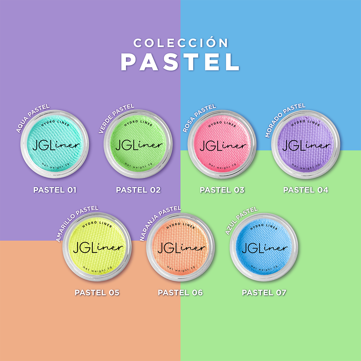 Colección 7 Tonos Pastel UV