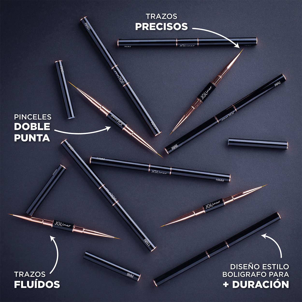 Paquete de 2 pinceles dobles