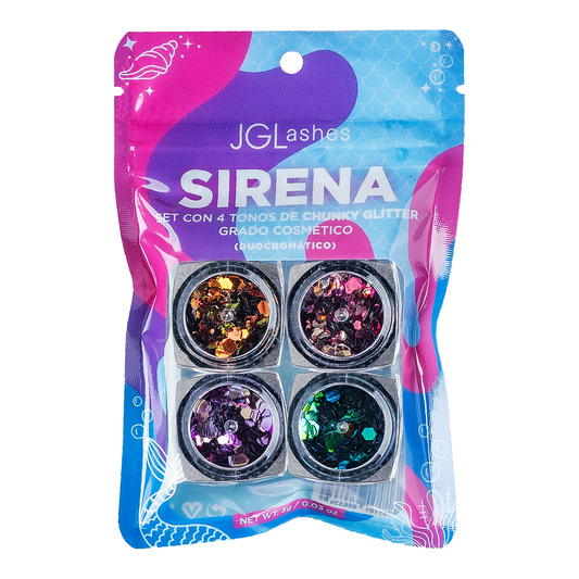 Sirena Collection. Glitter Multicromático