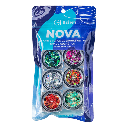 Nova Collection. Glitter Multicromático