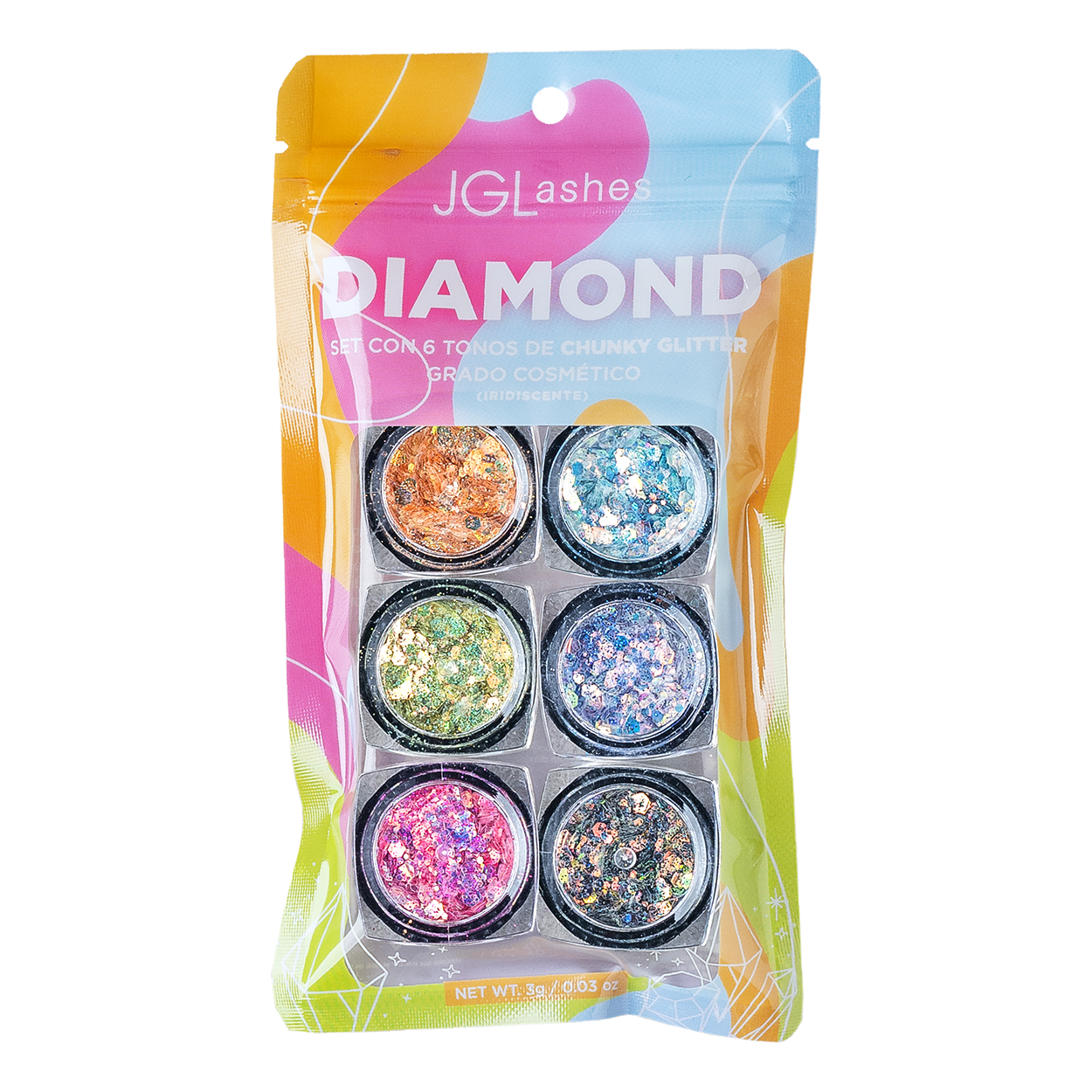 Crystal Collection. Multichromatic Glitter