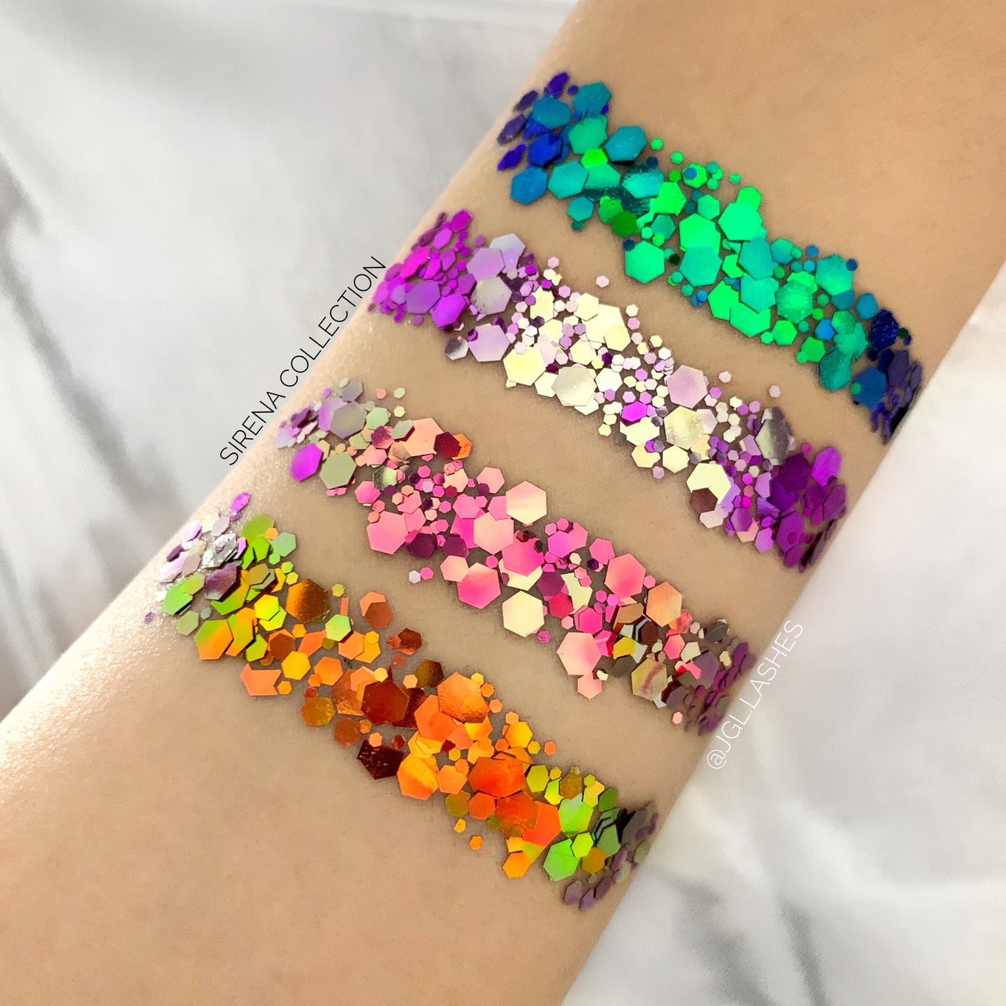 Sirena Collection. Glitter Multicromático