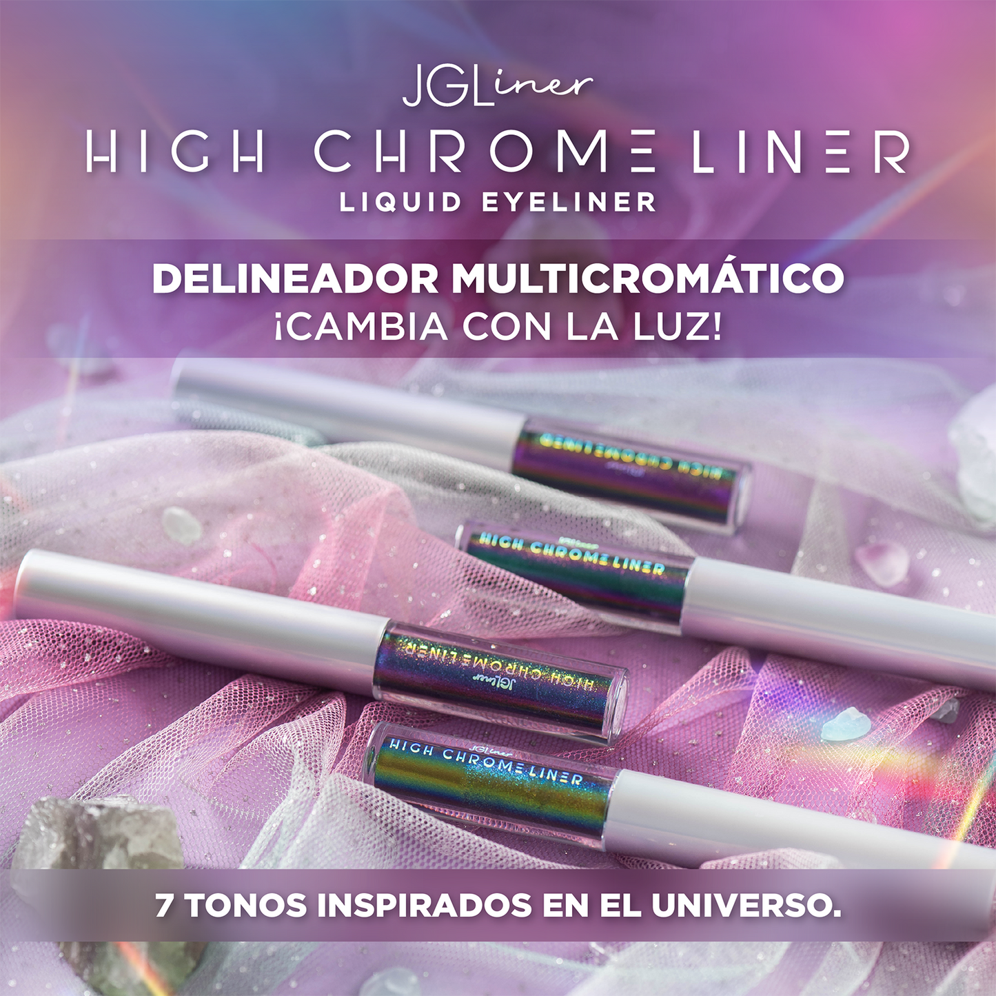 Colección completa High Chrome - Liquid eyeliner 7 tonos multicromaticos