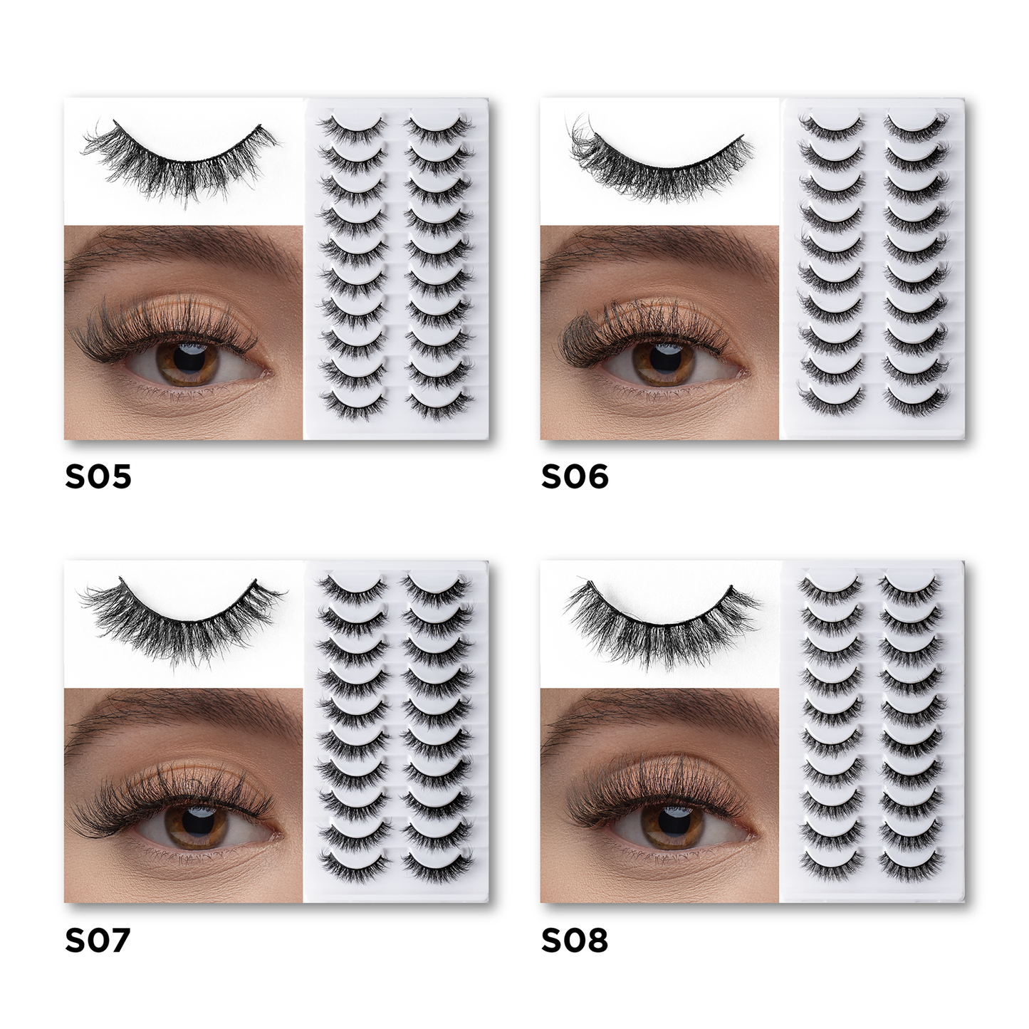 Paquete 10 3D studio Lash kit- S01 a S10