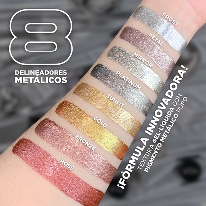 Colección 8 delineadores Metal Glaze