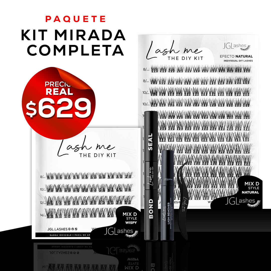 Kit mirada completa- Incluye 1 Lash Me DIY Kit bond negro y 1 Lash me Refills