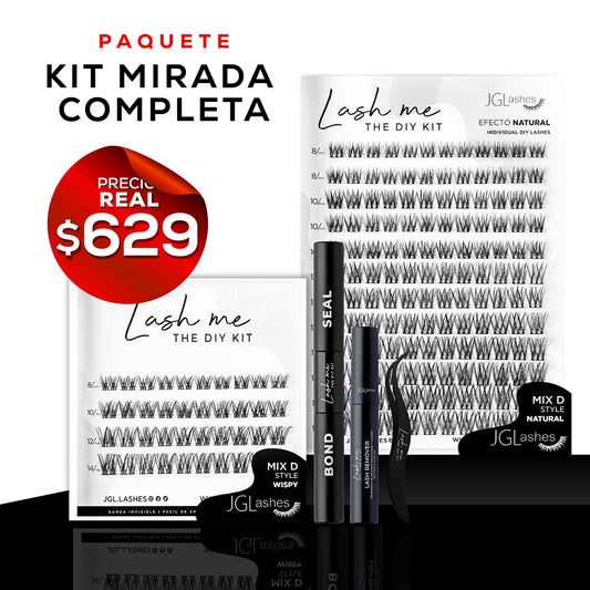 Kit mirada completa- Incluye 1 Lash Me DIY Kit bond negro y 1 Lash me Refills