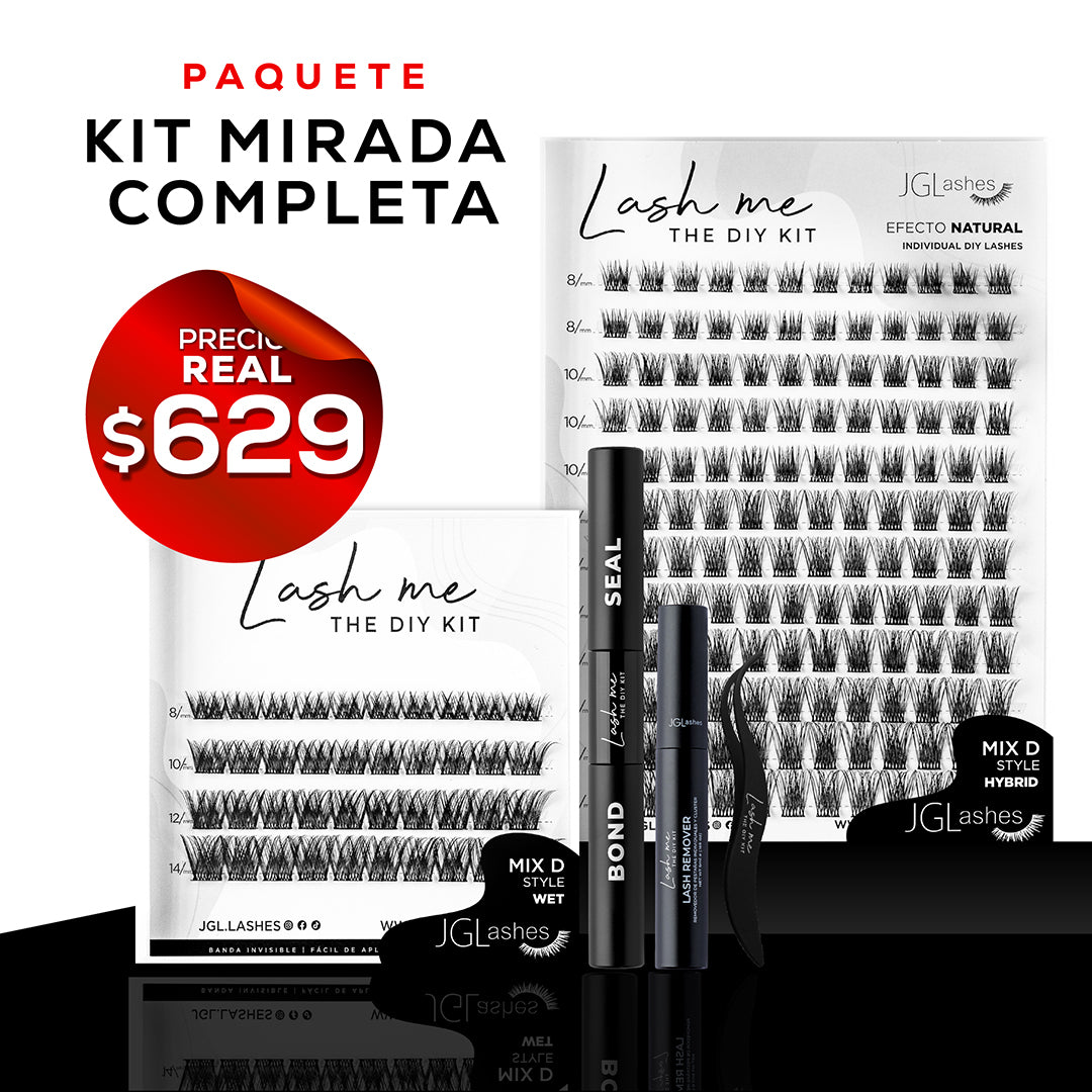 Kit mirada completa- Incluye 1 Lash Me DIY Kit bond negro y 1 Lash me Refills