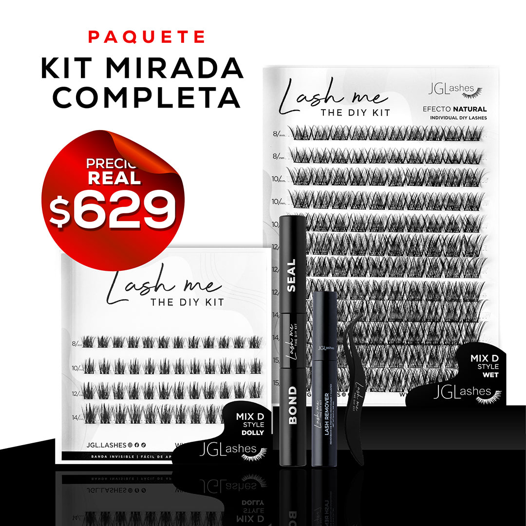 Kit mirada completa- Incluye 1 Lash Me DIY Kit bond negro y 1 Lash me Refills