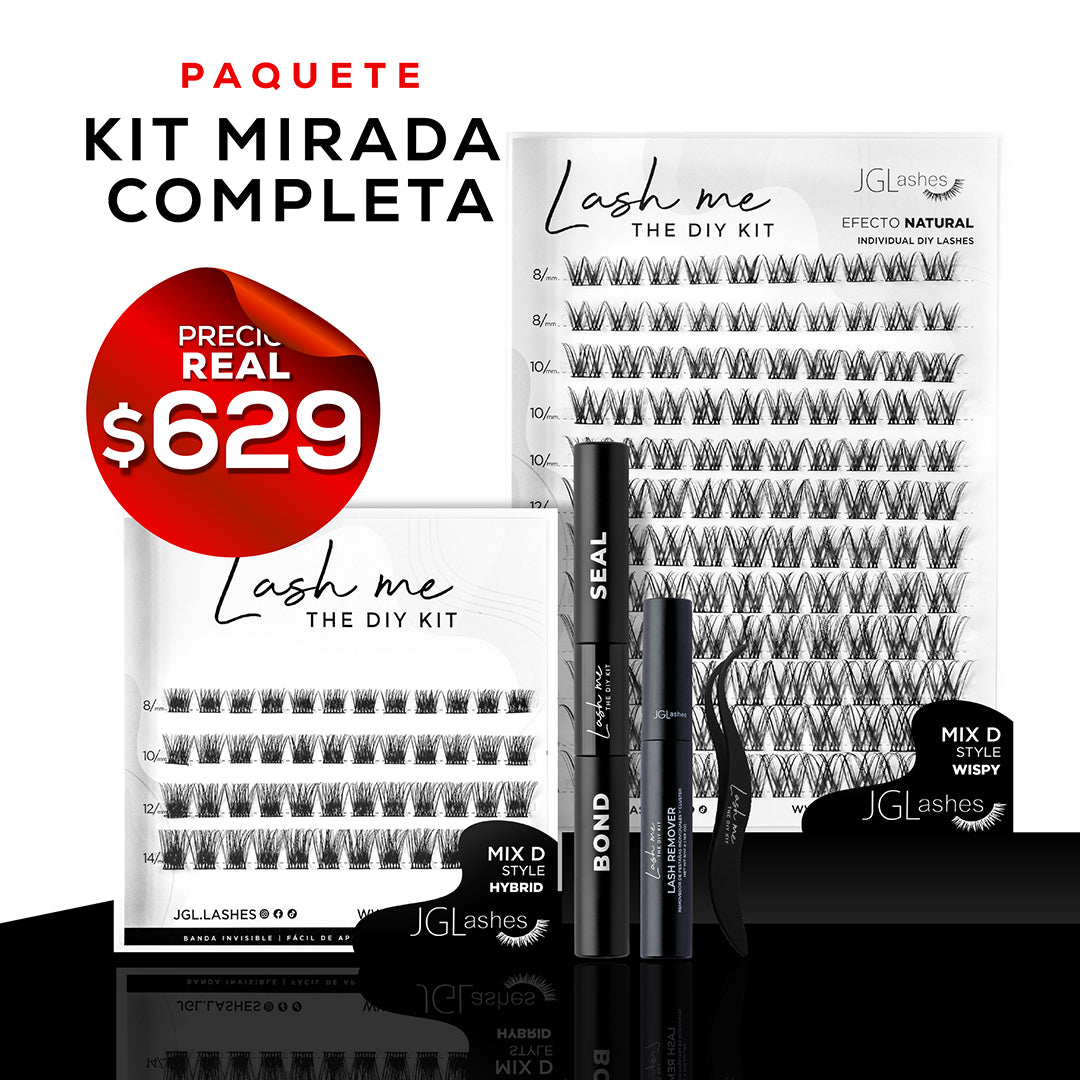 Kit mirada completa- Incluye 1 Lash Me DIY Kit bond negro y 1 Lash me Refills