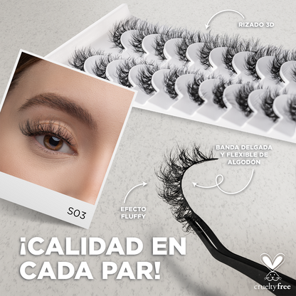 Pro MUA lash bundle - Incluye 5 modelos 3D Studio Lash Kit + Pegamento - Top ventas 2