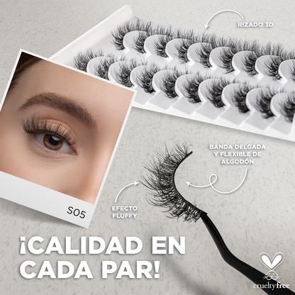 Pro MUA lash bundle - Incluye 5 modelos 3D Studio Lash Kit + Pegamento - Top ventas 1
