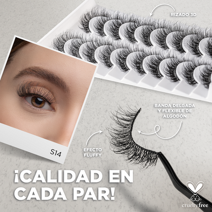 Pro Mua Lash bundle - Drama + Volumen - Incluye 5 modelos 3D Studio Lash Kit