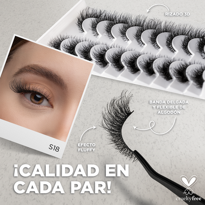 Pro Mua Lash bundle - Drama + Volumen - Incluye 5 modelos 3D Studio Lash Kit