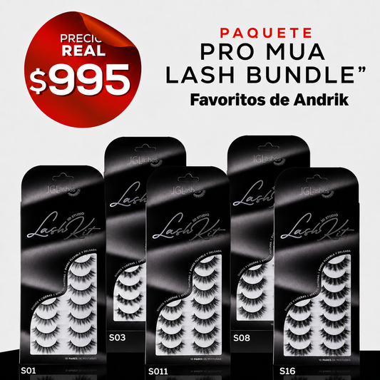 Pro MUA lash bundle Favoritos ANDRIK - Incluye 5 modelos 3D Studio Lash Kit