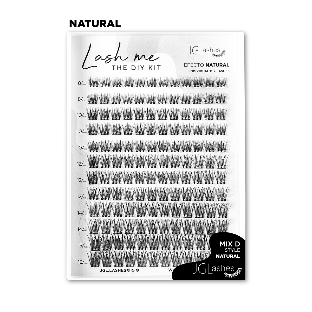 Paquete Lash me Refill - Natural, Wet, Medium