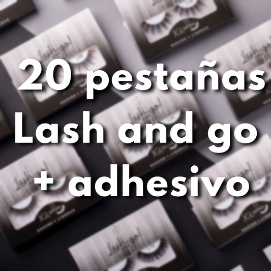 20 pares lash and go + adhesivo